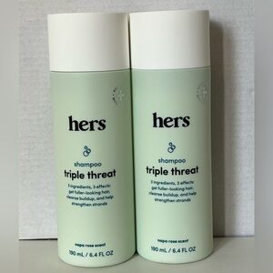 Hers Thickening Shampoo Triple Threat Napa Rose Scent 6.4 Oz Set Of 2 New
